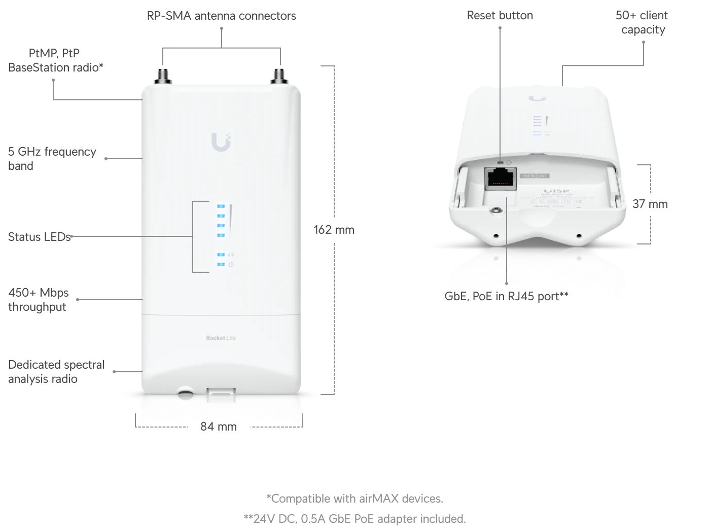 Ubiquiti airMAX Rocket 5AC Lite (R5AC-Lite-EU)